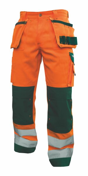 NEON ORANGE/BOTTLE GREEN